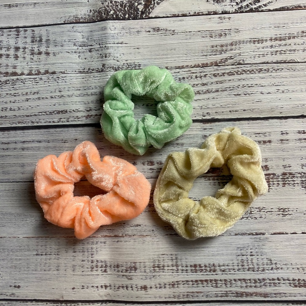 3 Pack Handmade Velvet Scrunchies